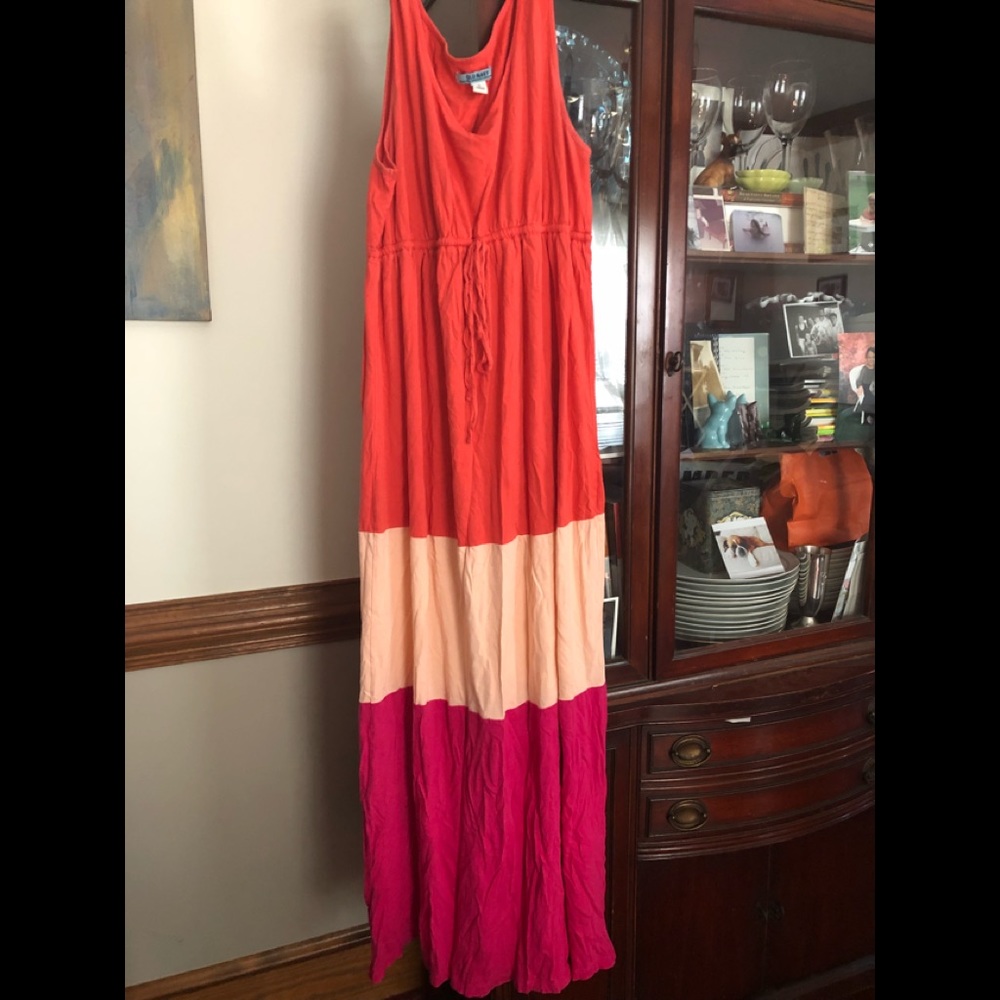 Colorful Sleeveless Maxi Dress
